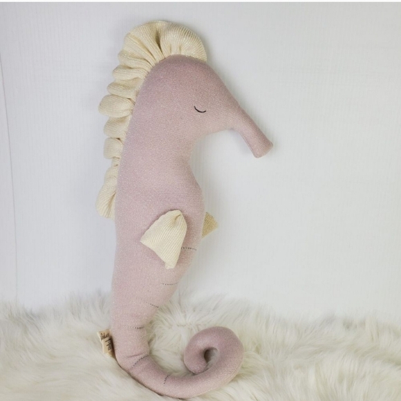 Meri Meri Bianca Seahorse Shimmer Iridescent Knit Plush - Picture 1 of 6